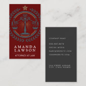 Carte De Visite Échelles de justice | Logo du Procureur (Devant / Derrière)