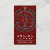 Carte De Visite Échelles de justice | Logo du Procureur (Devant)