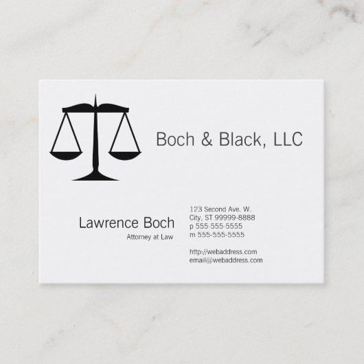 Carte De Visite Échelles de justice (loi) (Devant)