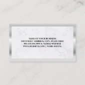 Carte De Visite Échelles de justice | Marbre | Logo de stylo or (Dos)