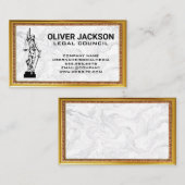 Carte De Visite Échelles de justice | Marbre or marbre (Devant / Derrière)