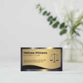 Carte De Visite Échelles de justice | Métallique d'or (Debout devant)