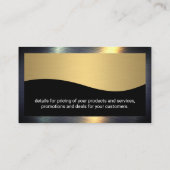 Carte De Visite Échelles de justice | Métallique d'or (Dos)