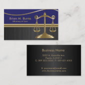 Carte De Visite Échelles de la loi | d'avocat de la justice | | (Devant / Derrière)