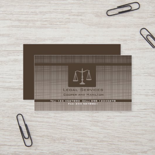 Carte De Visite Échelles de mandataire de justice (Devant/Arrière en situation)