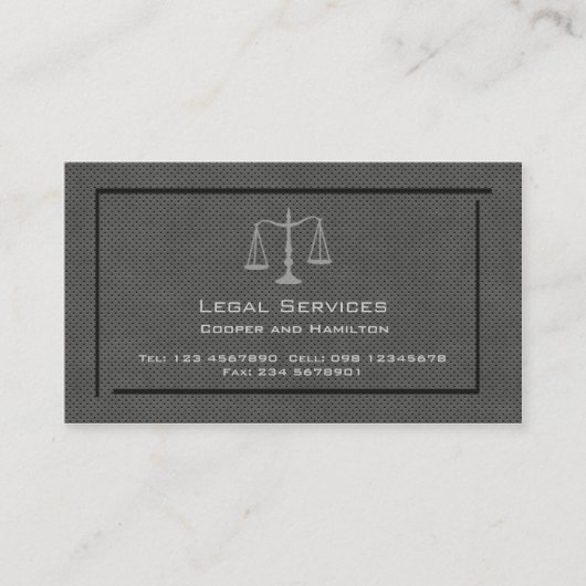 Carte De Visite Échelles de mandataire de justice (Devant)