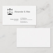 Carte De Visite Échelles de sténographe judiciaire de justice (Devant / Derrière)