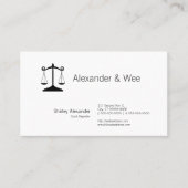 Carte De Visite Échelles de sténographe judiciaire de justice (Devant)