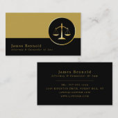 Carte De Visite Échelles d'or de la justice, juriste (Devant / Derrière)