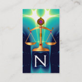 CARTE DE VISITE ÉCHELLES D'OR DE LA LOI AVEC GEM STONES MONOGRAM (Dos)