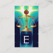 CARTE DE VISITE ÉCHELLES D'OR DE LA LOI AVEC GEM STONES MONOGRAM (Dos)