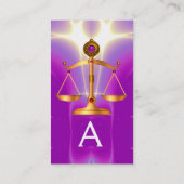 CARTE DE VISITE ÉCHELLES D'OR DE LA LOI AVEC GEM STONES MONOGRAM (Dos)