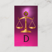 CARTE DE VISITE ÉCHELLES D'OR DE LA LOI AVEC PIERRES GEM MONOGRAM (Dos)