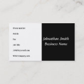 Carte De Visite Echelles noires et blanches (Dos)