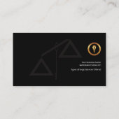 Carte De Visite Échelles noires translucides élégantes chics de (Dos)