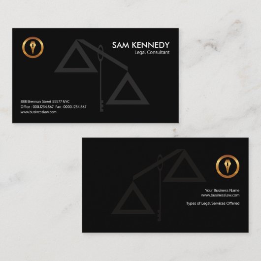 Carte De Visite Échelles noires translucides élégantes chics de (Devant / Derrière)