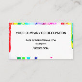 Carte De Visite Éclaboussure colorée de peinture (Dos)