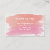 Carte De Visite Éclaboussure d'aquarelle double face (Dos)