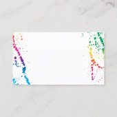 Carte De Visite [Éclaboussure de peinture] blanc moderne d'artiste (Dos)