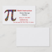 Carte De Visite Éclaboussure de peinture d'action de symbole de pi (Devant / Derrière)