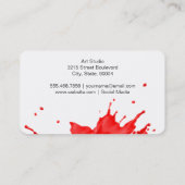 Carte De Visite Éclaboussure de peinture | Texture expressive (Dos)