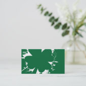 Carte De Visite Éclaboussure de shamrock (Debout devant)