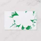 Carte De Visite Éclaboussure de shamrock (Dos)
