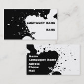 Carte De Visite Éclaboussure drôle (Devant / Derrière)