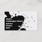 Carte De Visite Éclaboussure drôle (Dos)