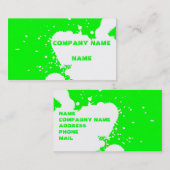 Carte De Visite Éclaboussure drôle (Devant / Derrière)