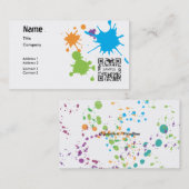 Carte De Visite Éclaboussure générique de peinture de modèle de (Devant / Derrière)