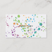 Carte De Visite Éclaboussure générique de peinture de modèle de (Dos)