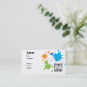 Carte De Visite Éclaboussure générique de peinture de modèle de (Debout devant)