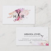 Carte De Visite éclaboussure moderne de peinture d'aquarelle de (Devant / Derrière)