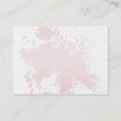 Carte De Visite Éclaboussure rose - potelée (Dos)