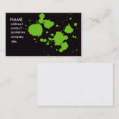 Carte De Visite éclaboussure verte (Devant / Derrière)
