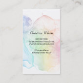 Carte De Visite éclaboussures d'encre du coiffeur (Dos)