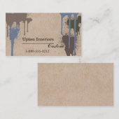 Carte De Visite Éclaboussures neutres de peinture et papier Brown (Devant / Derrière)