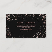 Carte De Visite Éclaboussures roses de confettis d'or de (Dos)