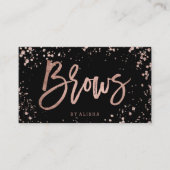 Carte De Visite Éclaboussures roses de confettis d'or de (Devant)