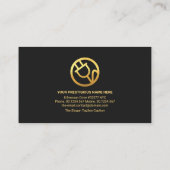 Carte De Visite Éclair d'or Maison Silhouette (Dos)