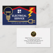 Carte De Visite Éclair du circuit de câblage électrique (Devant / Derrière)
