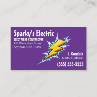Carte De Visite Éclair | Électricien / Entrepreneur