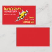 Carte De Visite Éclair | Électricien / Entrepreneur (Devant / Derrière)