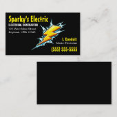 Carte De Visite Éclair | Électricien / Entrepreneur (Devant / Derrière)