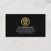 Carte De Visite Éclair électrique frappant Électricien (Dos)