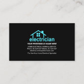 Carte De Visite Éclair Frappe Electricien Rooftop (Dos)