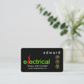 Carte De Visite Éclair Minimaliste Électrique (Debout devant)