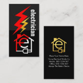 Carte De Visite Éclair Sur Maison Électrique (Devant / Derrière)