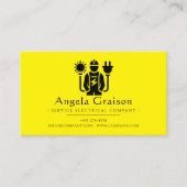 Carte De Visite Éclairage, Câblage, Électricien Professionnel (Devant)